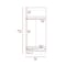 Tuhome Ambery 180 Armoire, Two Shelves, Double Door, Metal Rod, One Drawer, White CLB5947 - alternate 5